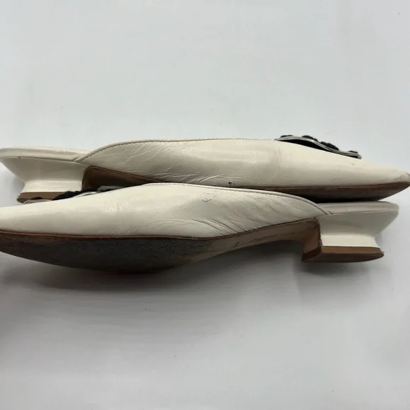 Tory Burch Sz‎ 10 Patos Logo Kitten Heel Mules - Picture 10 of 13